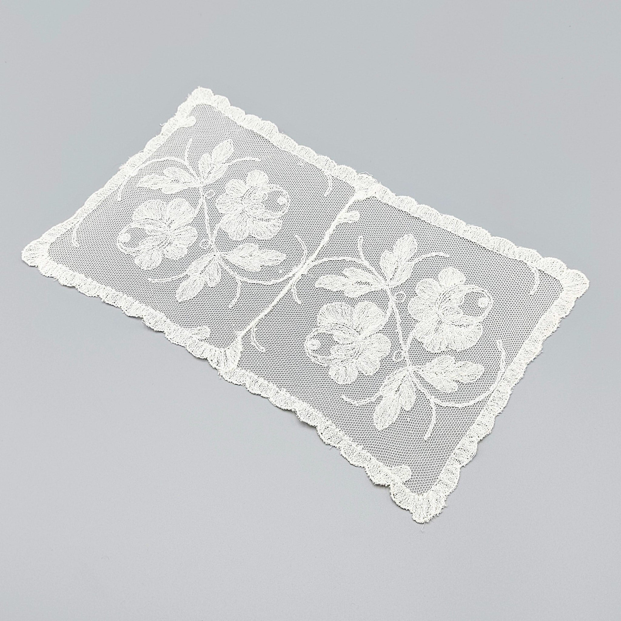 アンティークリネン コットンフィレ風レース リネンワーク フリー